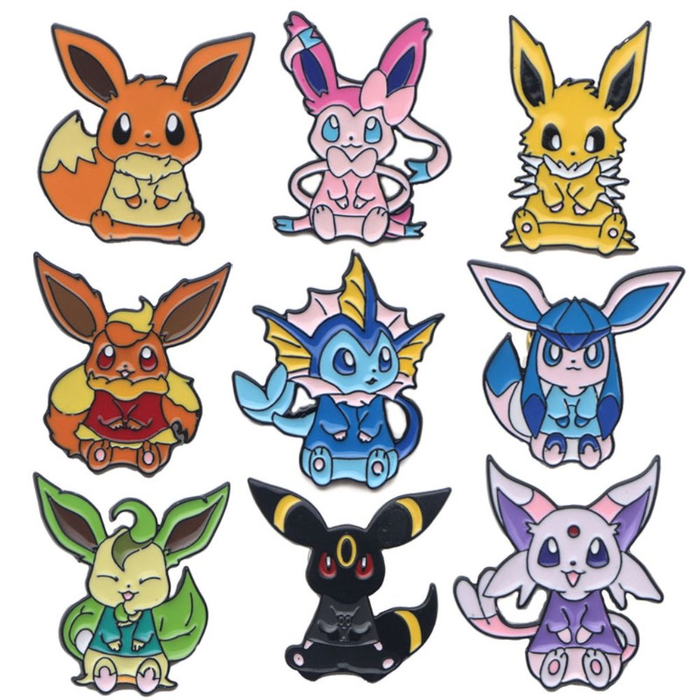 Pokemon Eeveelution (Eevee Evolution) Pin Set